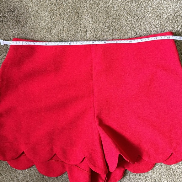 Monteau Red Scalloped Shorts - Picture 4 of 5